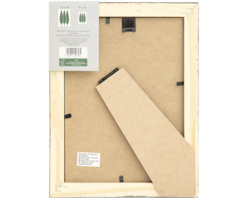 Arrière d'un cadre photo en bois