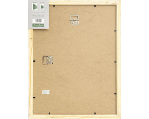 Arrière d'un cadre photo en bois avec attaches