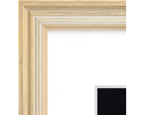 Bildecke mit Holzrahmen