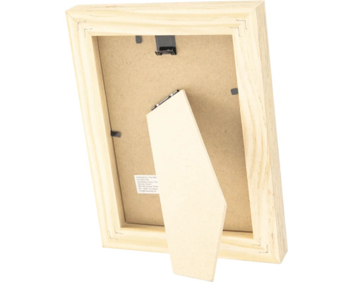 Holzbilderrahmen mit Aufsteller auf der Rückseite