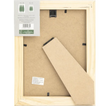 Rückseite eines Holzbilderrahmens mit Aufsteller