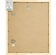 Rückseite des Bilderrahmens mit Holzrahmen und Aufhängung