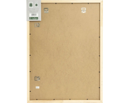 Rückseite eines Bilderrahmens mit Holzrahmen