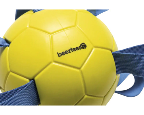 Gelber Fussball mit Gurtband