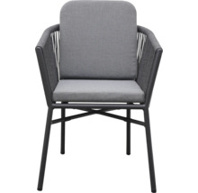 Gartenstuhl mit Textilbespannung und Armlehnen