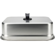 Cloche de barbecue en acier inoxydable avec poignée, rectangulaire
