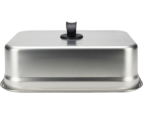 Cloche de barbecue en acier inoxydable avec poignée, rectangulaire