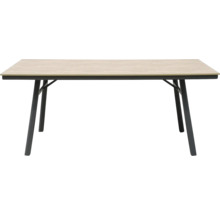 Esstisch mit Holzplatte und Metallbeinen