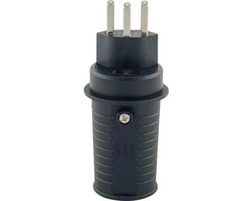 Dreipoliger Stecker mit Schutzart IP55