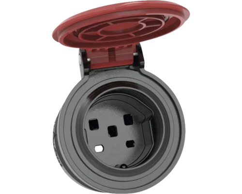 Steckdose mit Klappdeckel für den Aussenbereich