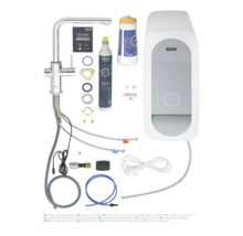 Système d'eau Grohe Blue avec robinet, filtre, bouteille de CO2 et accessoires