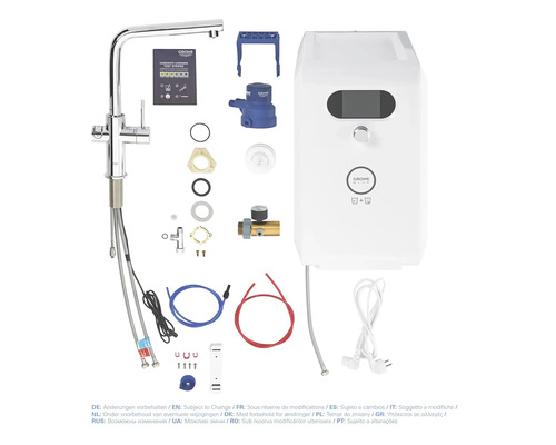 Système d'eau Grohe Blue avec robinetterie et accessoires