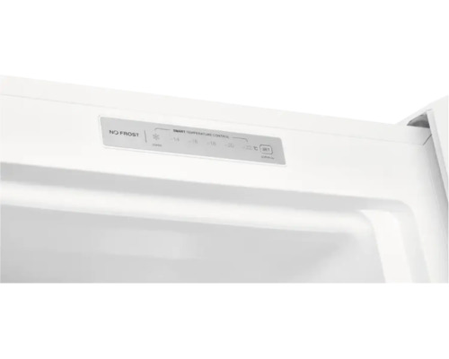 Bedienpanel eines Gefrierschranks mit No-Frost-Technologie und Temperatureinstellung von minus 14 bis minus 22 Grad Celsius.