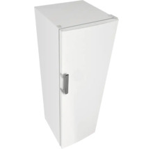 Freistehender weißer Kühlschrank oder Gefrierschrank mit einem vertikalen Griff.