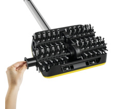 Kehrmaschine mit Bürstenwalzen und Griff