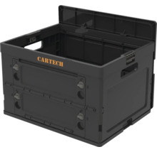Offene, faltbare CARTECH Transportbox aus Kunststoff mit Deckel