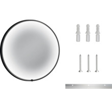 Miroir rond avec matériel de fixation