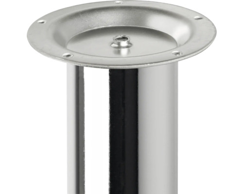 Möbelfuss aus Metall mit Befestigungsplatte