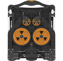 Zusammengeklappter Gepäckwagen mit Rädern