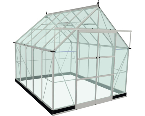 Gewächshaus mit Glas und Aluminiumrahmen