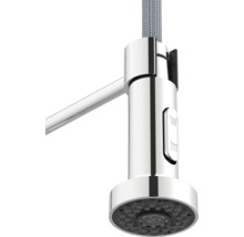 Robinet de cuisine avec flexible de douche et régulateur de jet