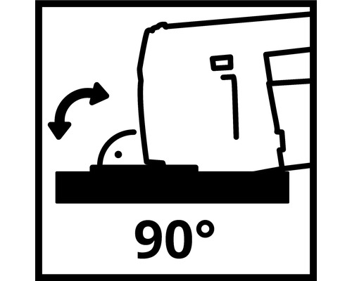 Symbole pour une rotation de 90 degrés