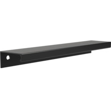 Modernes Kantengriff-Profil aus schwarzem Metall für Möbel und Küchenschränke.