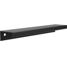 Schwarzer Möbelprofilgriff aus Metall für Schränke oder Schubladen.