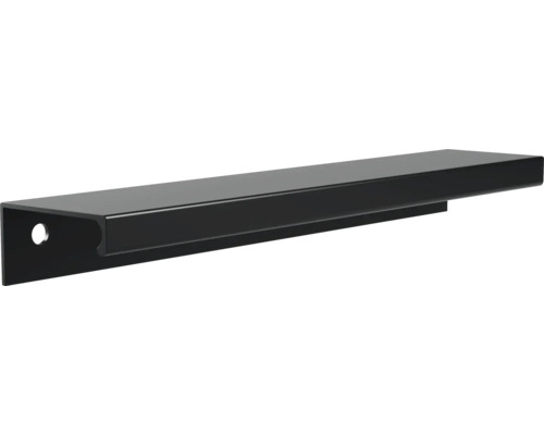 Schwarzer Profilgriff aus Metall für Möbel, modernes Design.