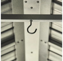 Crochet métallique pour fixation à une structure de plafond