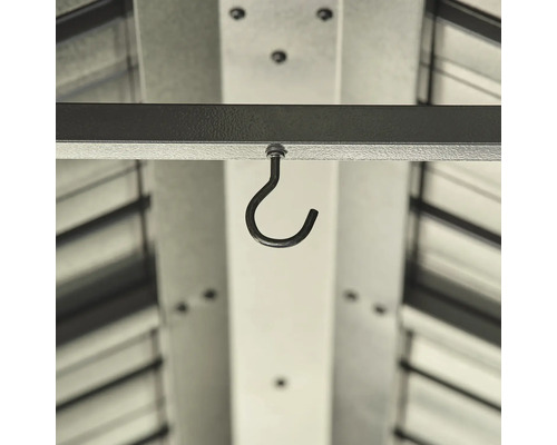 Crochet métallique pour fixation à une structure de plafond