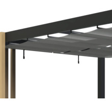 Detailansicht einer Pergola mit Textildach