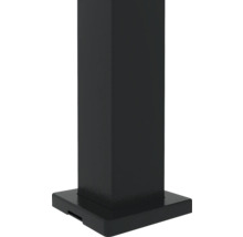 Poteau noir avec base carrée