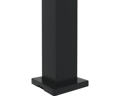 Poteau noir avec base carrée