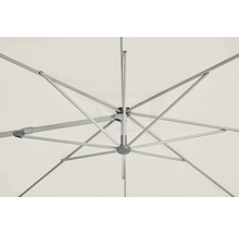 Vue de dessous d'un parasol avec armature métallique