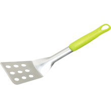 Grillwender aus Edelstahl mit Löchern und Griff