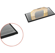 Taloche à lisser avec manche en bois et revêtement en caoutchouc noir