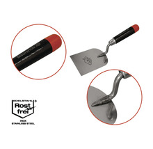 Truelle de maçon avec lame en acier et manche en plastique