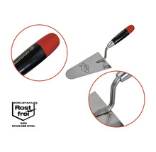 Truelle de maçon en acier inoxydable avec manche en plastique