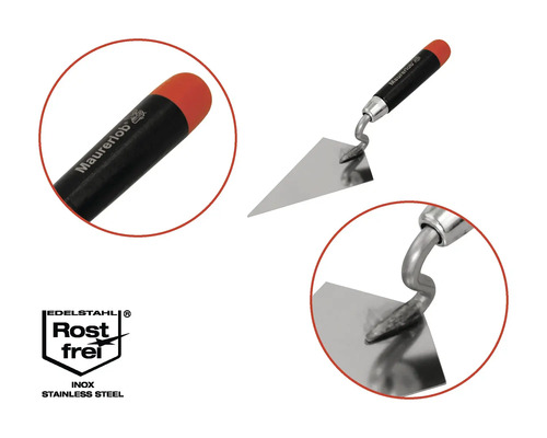 Maurerlob Fugenkelle mit Edelstahlblatt und Kunststoffgriff