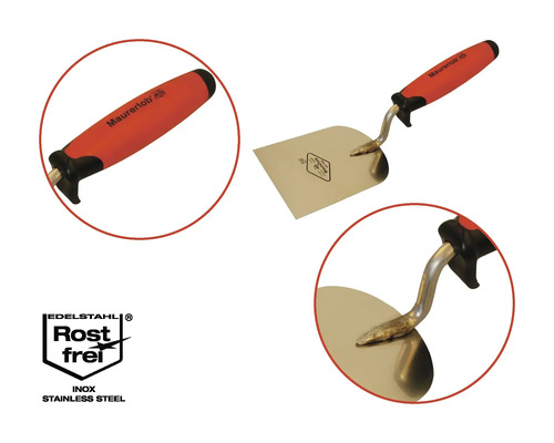 Maurerkelle mit Edelstahlblatt und Kunststoffgriff