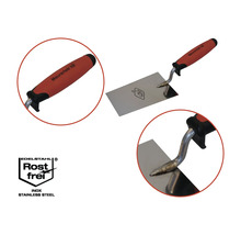 Truelle de maçon Maurerlob avec lame en acier inoxydable et manche en plastique