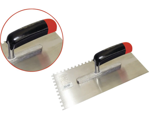 Spatule dentelée en acier avec manche