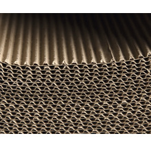 Nahaufnahme von Wellpappe für Verpackungsmaterial