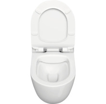 Wand-Tiefspülklosett mit offenem Spülrand und WC-Sitz