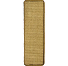 Treppenläufer aus Sisal mit brauner Umrandung