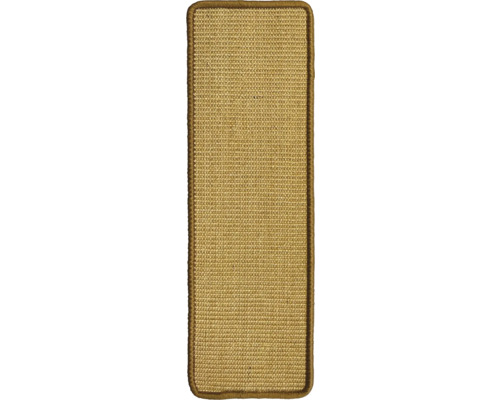 Treppenläufer aus Sisal mit brauner Umrandung
