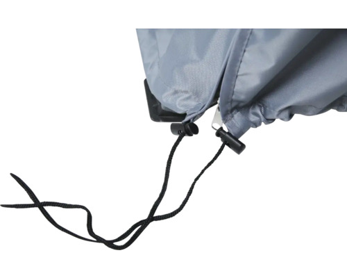 Detailaufnahme einer Abdeckplane mit Kordelzug