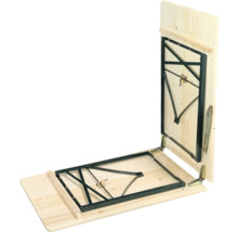 Table de brasserie pliée en bois avec armature métallique