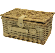 Panier de pique-nique en osier avec poignée et fermeture